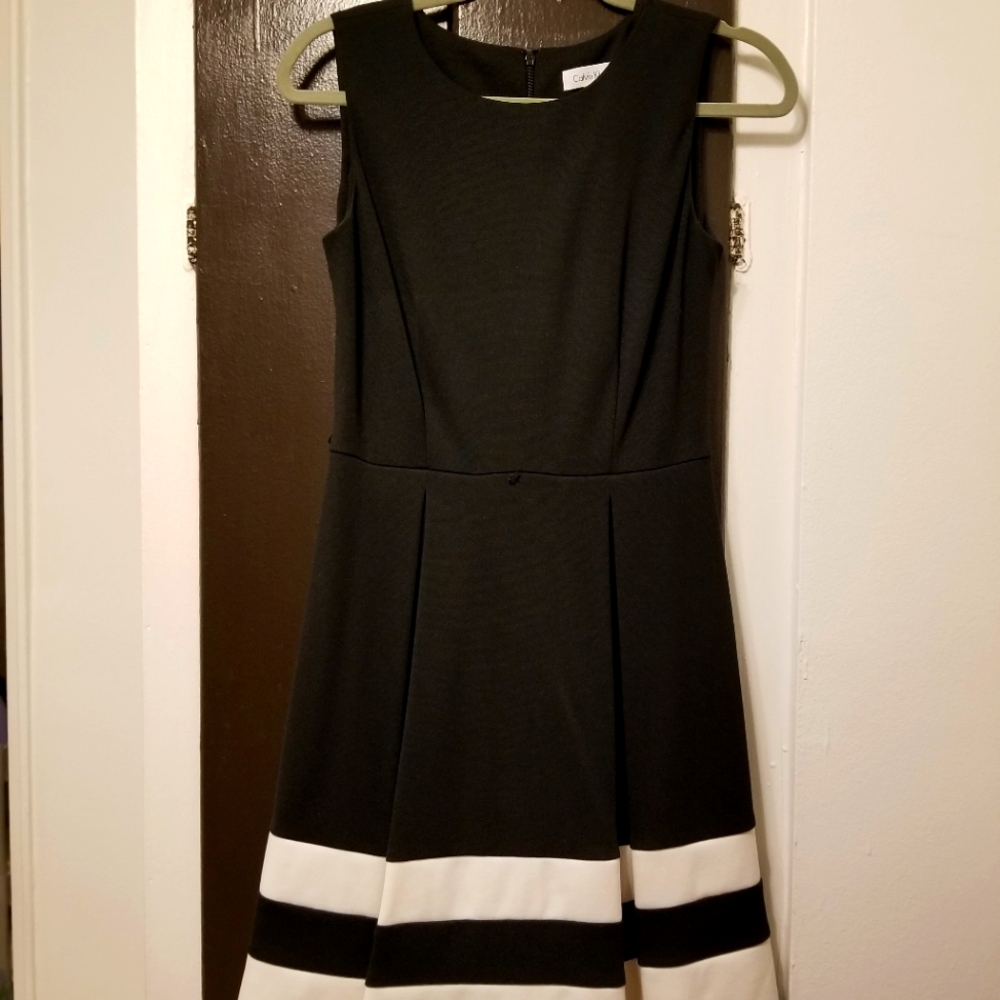 Calvin Klein Black and White Dress